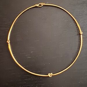 Stella & Dot Gold Collar Necklace with Knot details